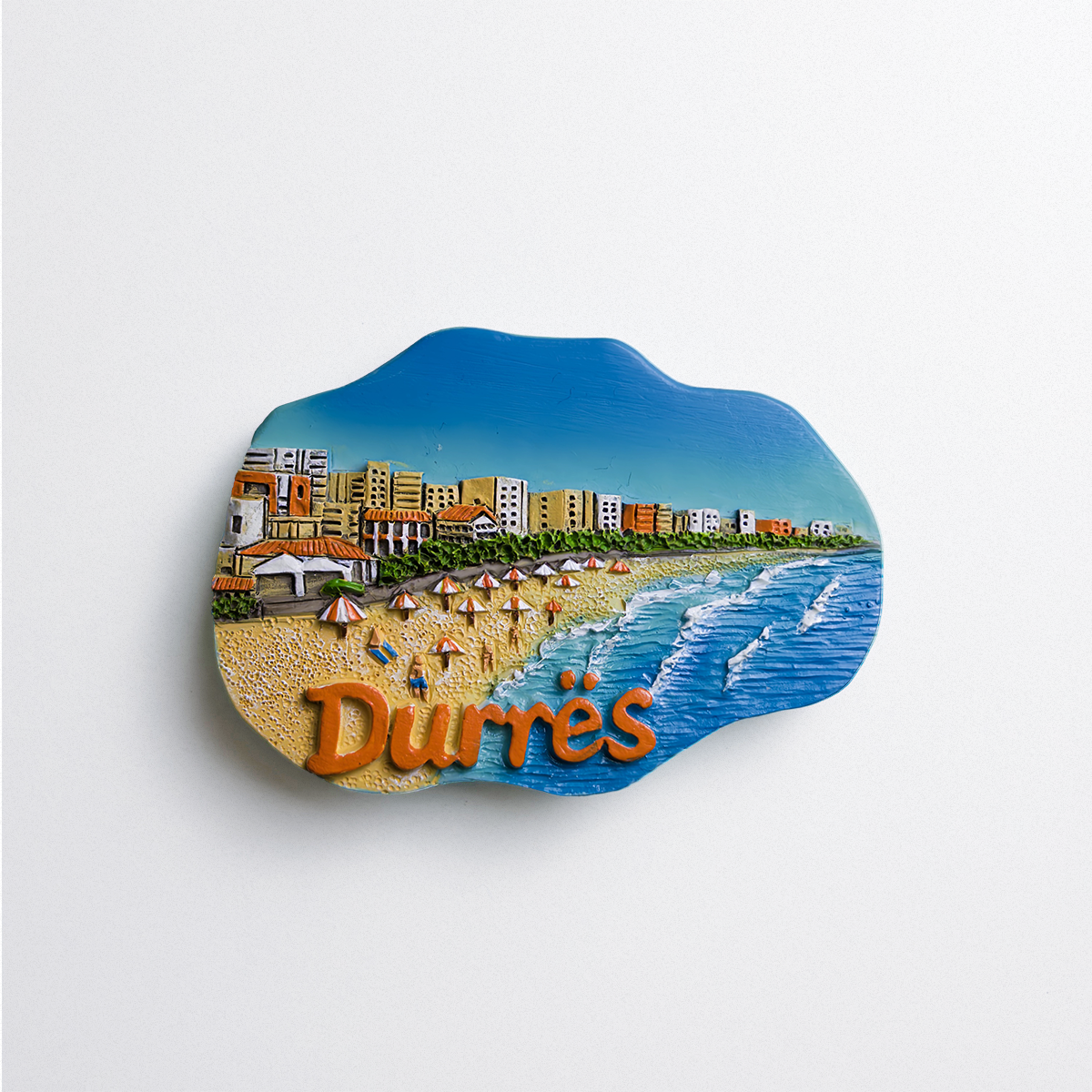 Durrës beach 3D relief magnet